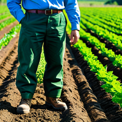Home 8 **Prompt:** A professional organic agriculture manager, an adult individual, standing confidently in a lush, vibrant organic farm field. The manager is wearing practical, modest farming attire, including a long-sleeved shirt, durable trousers, and work boots. They are observing healthy, diverse crops, with hands gently touching a plant, indicating engagement and care. The background features rows of green, flourishing plants under a clear sky, with visible signs of healthy soil and natural biodiversity like bees. This scene embodies sustainable agriculture and responsible stewardship. Perfect anatomy, correct proportions, natural pose, well-formed hands, proper finger count, natural body proportions. Fully clothed, appropriate attire, modest clothing, professional dress, safe for work, appropriate content, family-friendly.