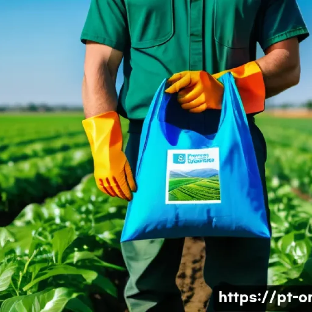 유기농업관리사 시험 합격 축하 이벤트 - A professional agricultural technician wearing practical workwear and protective gloves, standing in...