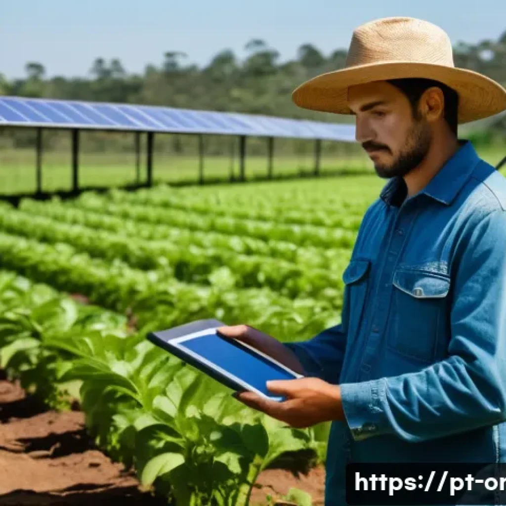 유기농업관리사 자격시험 최신 동향 - A detailed scene of a Brazilian organic farm showcasing sustainable agriculture practices: a diverse...